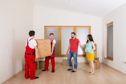 Business owner organizing stock with mobile self storage in Whetstone
