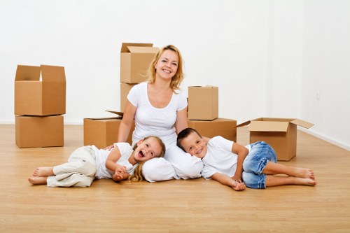 Careful loading process for a house move in Whetstone