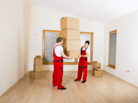 Furniture and boxes prepared for small removals service